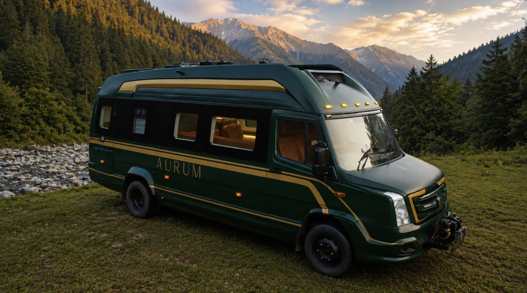Aurum caravan in the mountains
