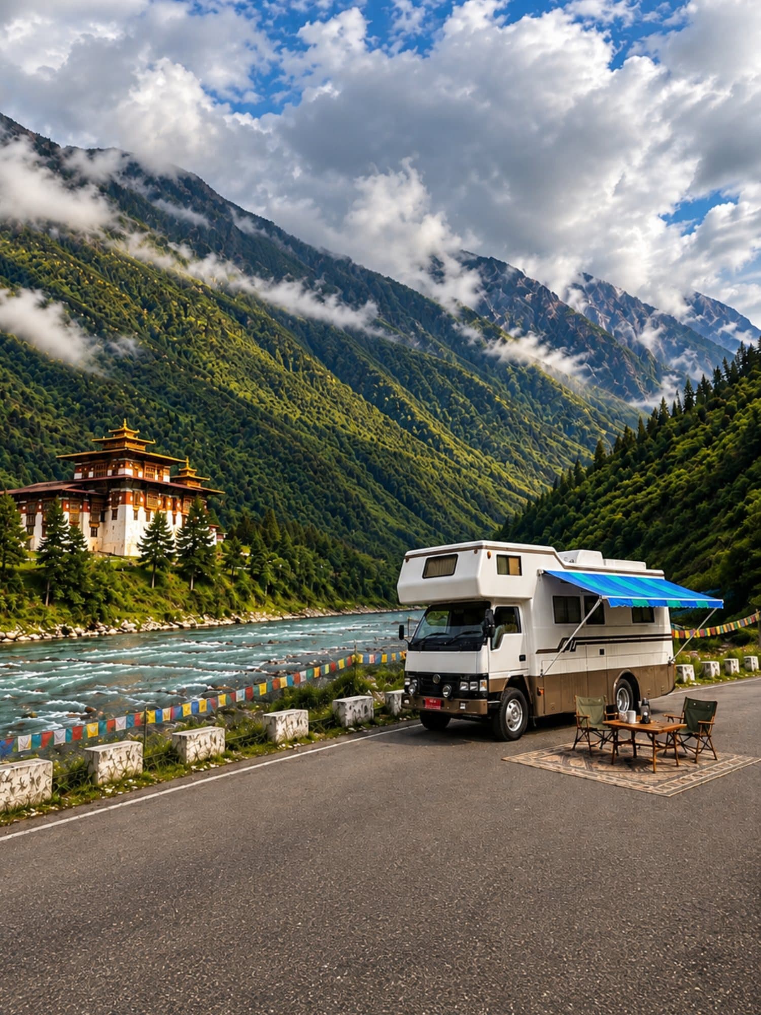 The caravan built for a monk in Bhutan, 2009
