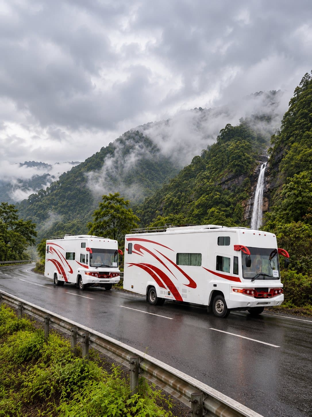 The two caravans built for Madhya Pradesh Tourism, 2014